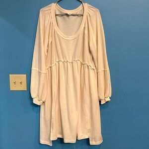 Cream Hayson Dress with Pockets size 1X